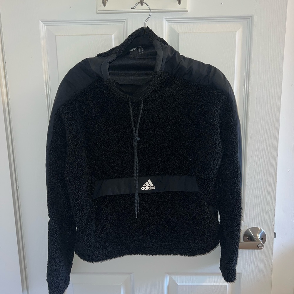 Adidas Black Fleece Sherpa Hoodie